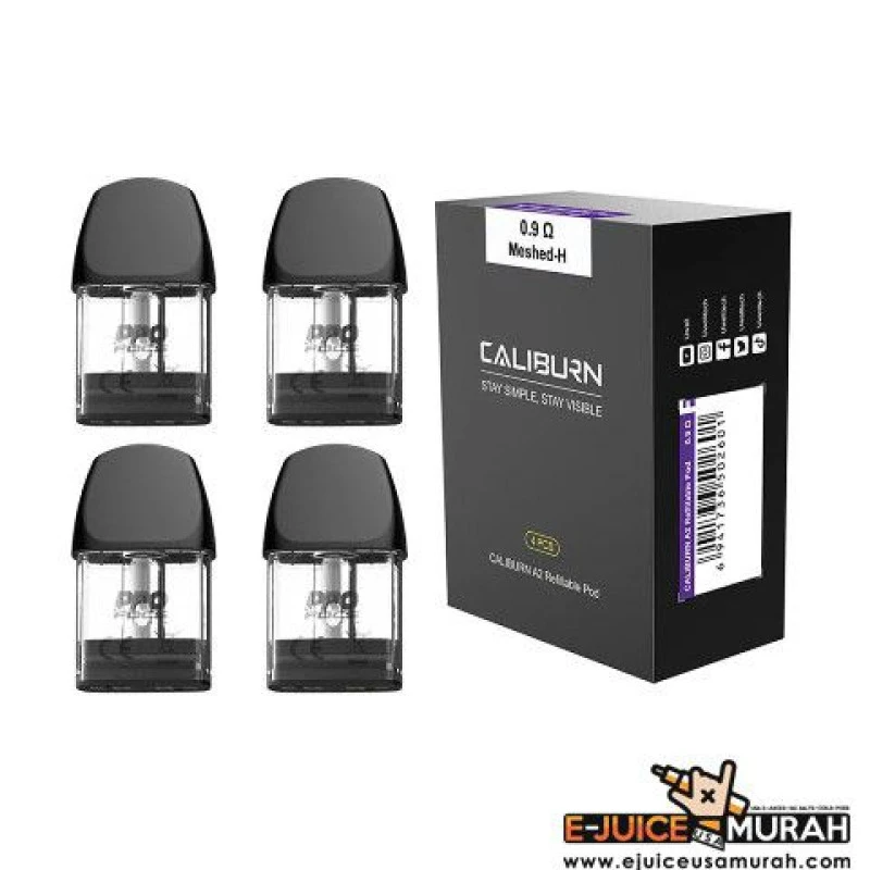 UWELL CALIBURN A2 / AK2 REPLACEMENT CARTRIDGE Meshed-H 0.9ohm x 4 PER PACK COILS OCC UWELL CALIBURN A2 / AK2 REPLACEMENT CARTRIDGE Meshed-H 0.9ohm x 4 PER PACK COILS OCC