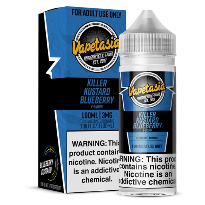 VAPETASIA - KILLER KUSTARD BLUEBERRY - 100ML VAPETASIA - KILLER KUSTARD BLUEBERRY - 100ML