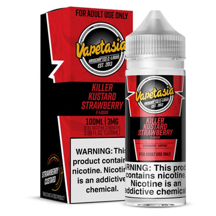 VAPETASIA - KILLER KUSTARD STRAWBERRY - 100ML