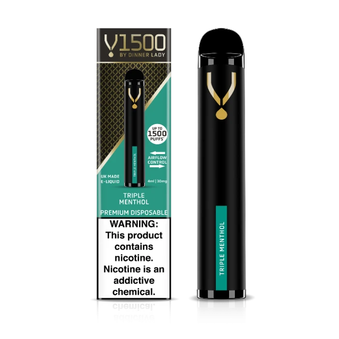DINNER LADY V1500 DISPOSABLE - TRIPLE MENTHOL