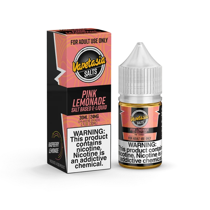 VAPETASIA EJUICE SALTS - PINK LEMONADE - 30ML