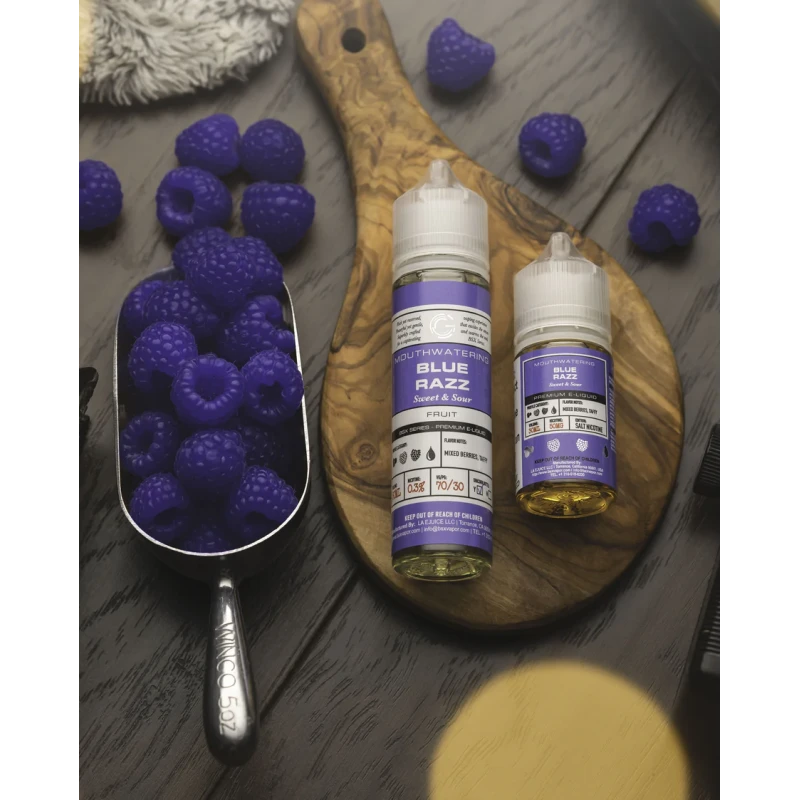 GLAS BASIX BSX NIC SALTS - BLUE RAZZ - 30ML GLAS BASIX BSX NIC SALTS - BLUE RAZZ - 30ML