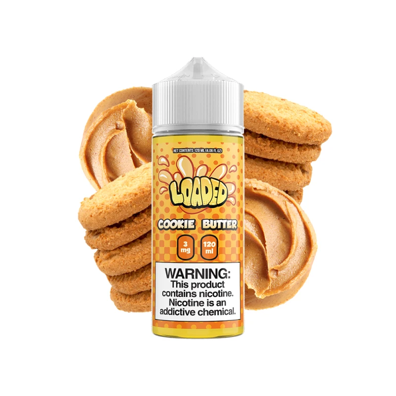 LOADED E-LIQUID - COOKIE BUTTER - 120ML LOADED E-LIQUID - COOKIE BUTTER - 120ML