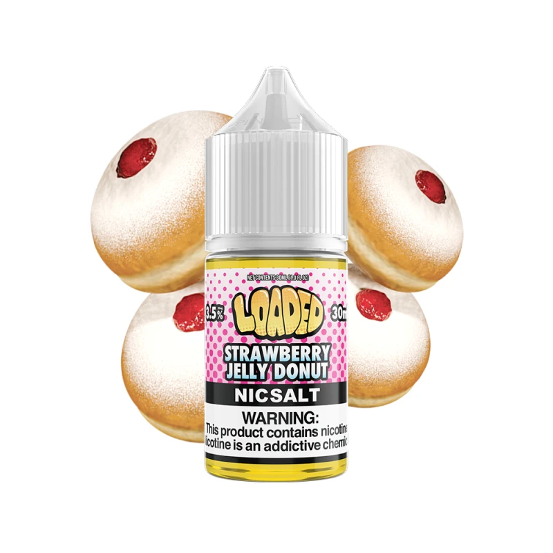 LOADED E-LIQUID NIC SALT - STRAWBERRY JELLY DONUT - 30ML LOADED E-LIQUID NIC SALT - STRAWBERRY JELLY DONUT - 30ML