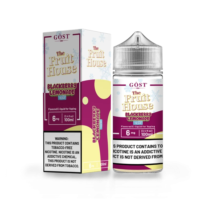 THE FRUIT HOUSE BY GOST VAPOR - BLACKBERRY LEMONADE ICE - 100ML THE FRUIT HOUSE BY GOST VAPOR - BLACKBERRY LEMONADE ICE - 100ML