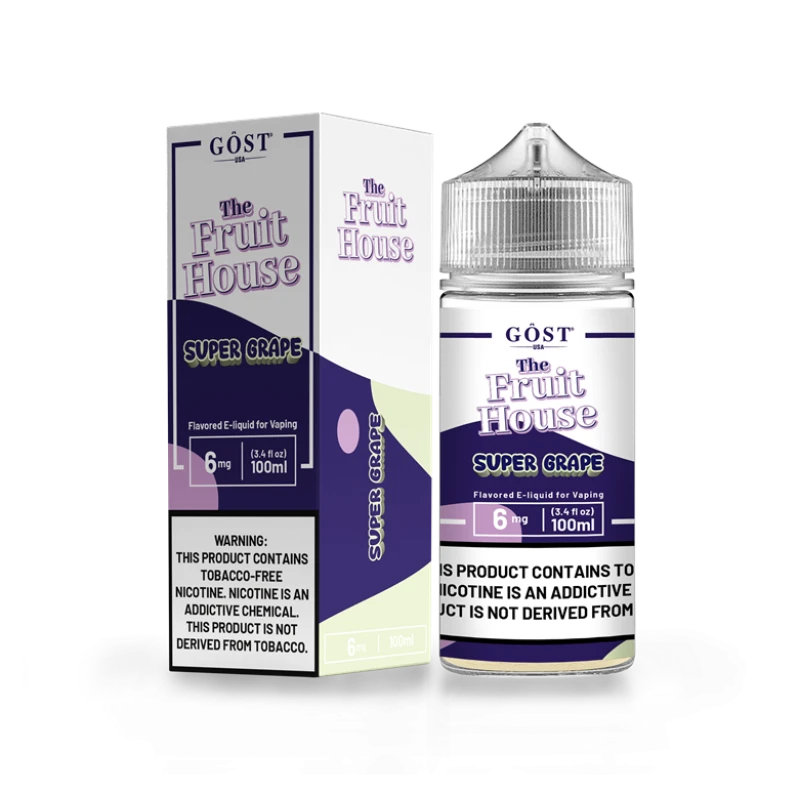 THE FRUIT HOUSE BY GOST VAPOR - SUPER GRAPE - 100ML THE FRUIT HOUSE BY GOST VAPOR - SUPER GRAPE - 100ML