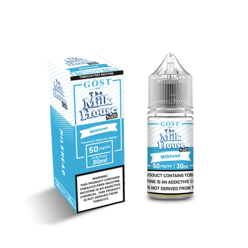 THE MILK HOUSE SALT BY GOST VAPOR - MILKHEAD SALT - 30ML THE MILK HOUSE SALT BY GOST VAPOR - MILKHEAD SALT - 30ML