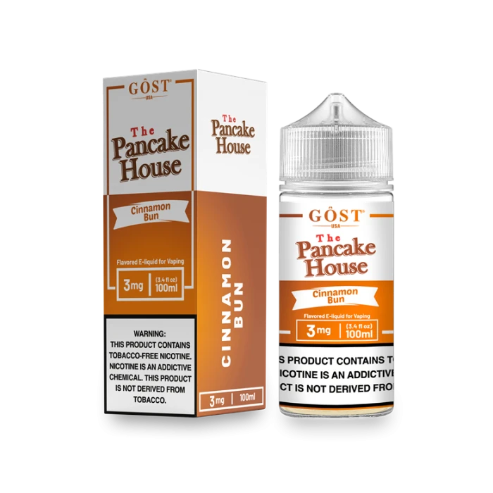 THE PANCAKE HOUSE BY GOST VAPOR - CINNAMON BUN - 100ML THE PANCAKE HOUSE BY GOST VAPOR - CINNAMON BUN - 100ML