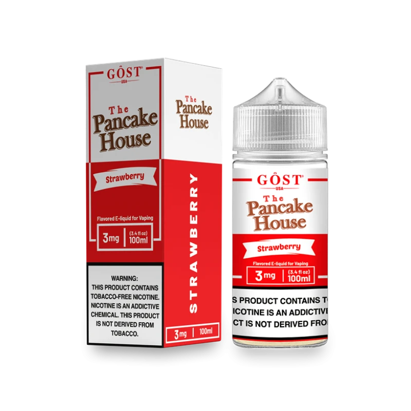 THE PANCAKE HOUSE BY GOST VAPOR - STRAWBERRY - 100ML THE PANCAKE HOUSE BY GOST VAPOR - STRAWBERRY - 100ML