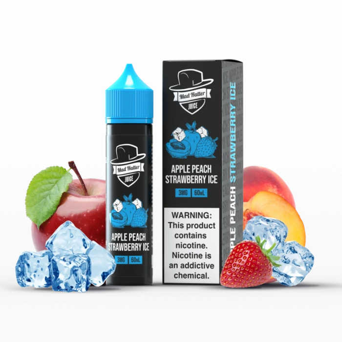 MAD HATTER - APPLE PEACH STRAWBERRY ICE - 60ML