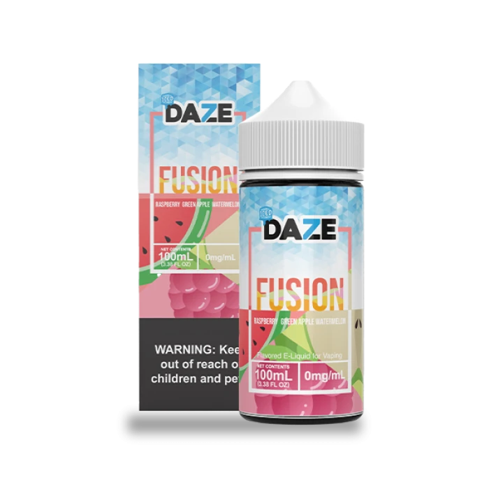 7DAZE FUSION TFN - RASPBERRY GREEN APPLE WATERMELON ICED - 100ML