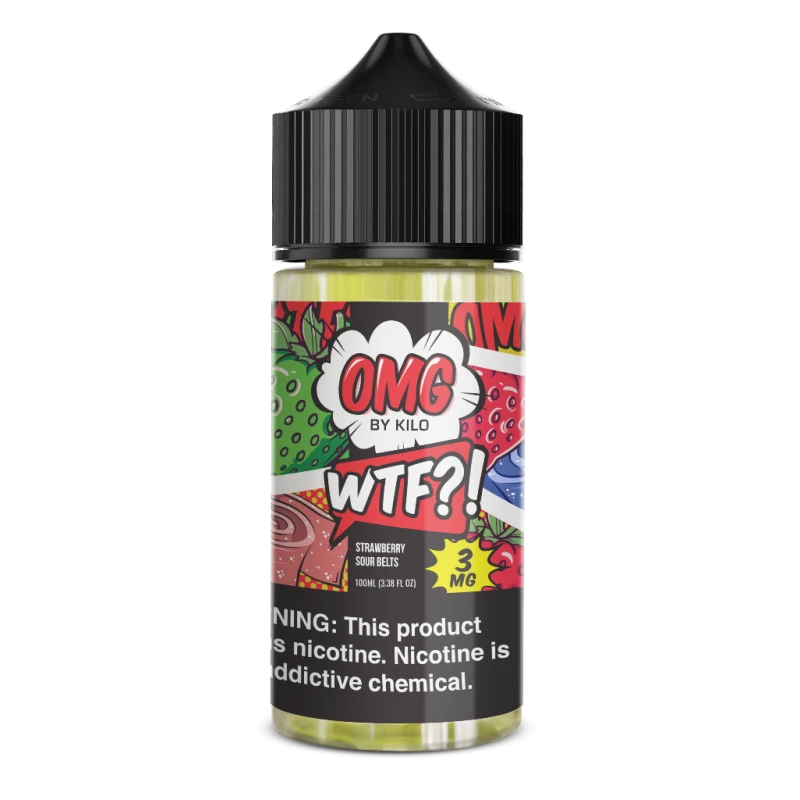 OMG E-LIQUID BY KILO - WTF STRAWBERRY SOURBELT - 100ML