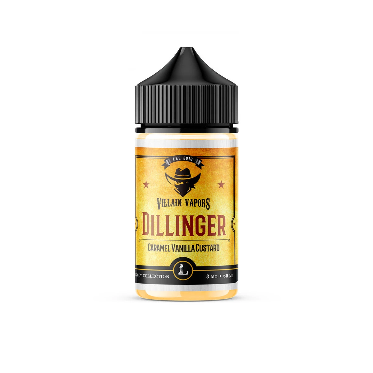 Villain Vapor Dillinger by Five Pawns caramel vanilla custard e-liquid